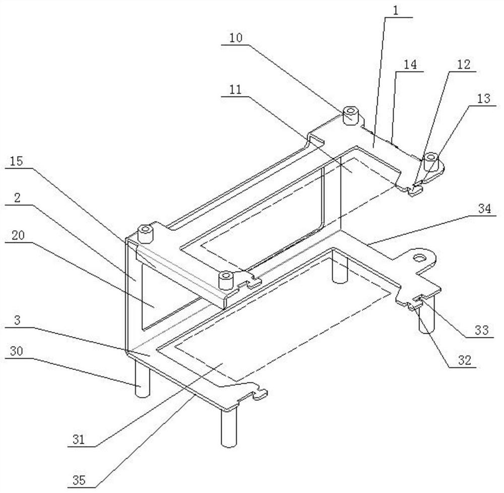 Supporting piece for fixing circuit board on multiple surfaces