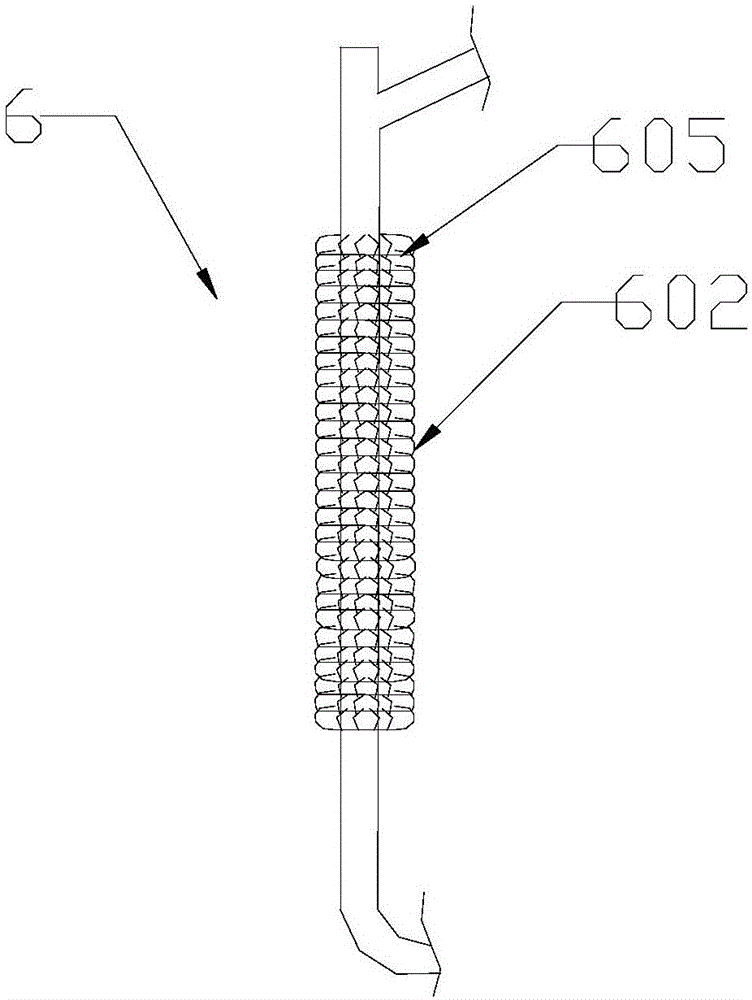 Quenching smoke-removing device with vertical low-resistance cooling system