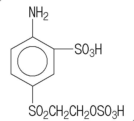 Preparation process of 4-beta-sulfatoethylsulfonyl aniline-2-sulfonic acid