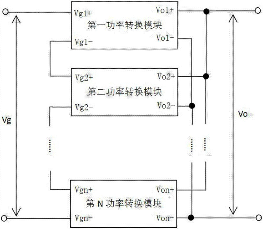 Power conversion module and power supply system formed by series-parallel connection of power conversion module