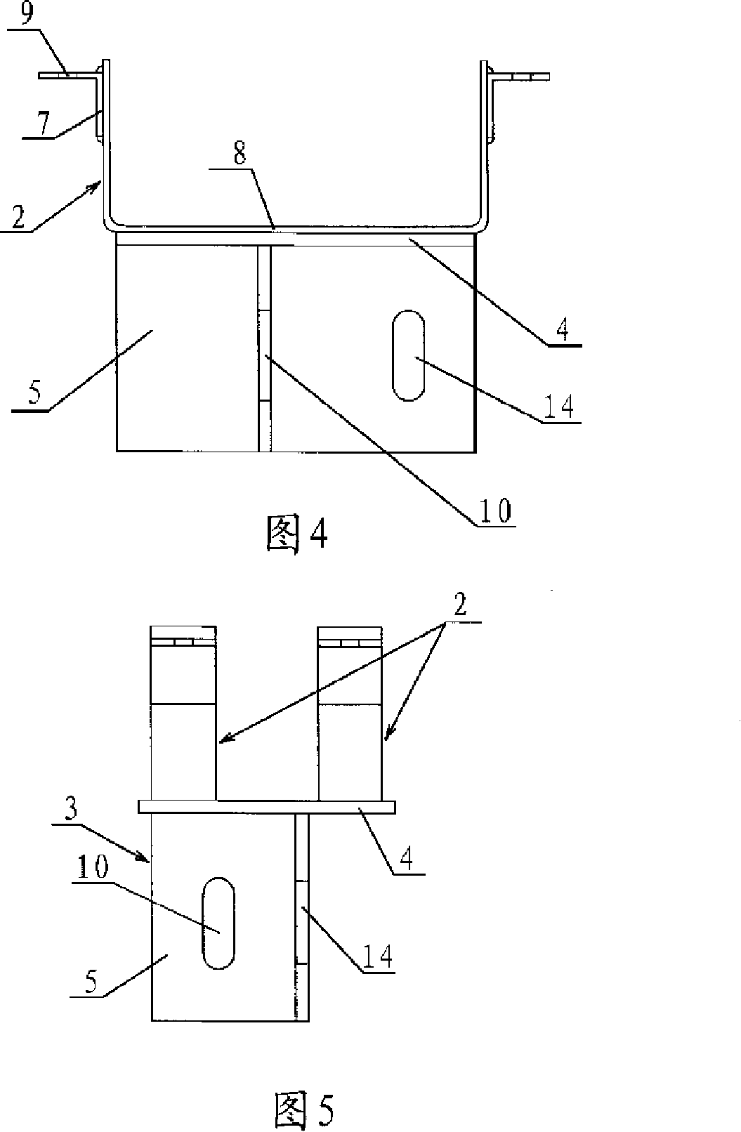 Anchor-ear node plate and construction method of ceiling joist