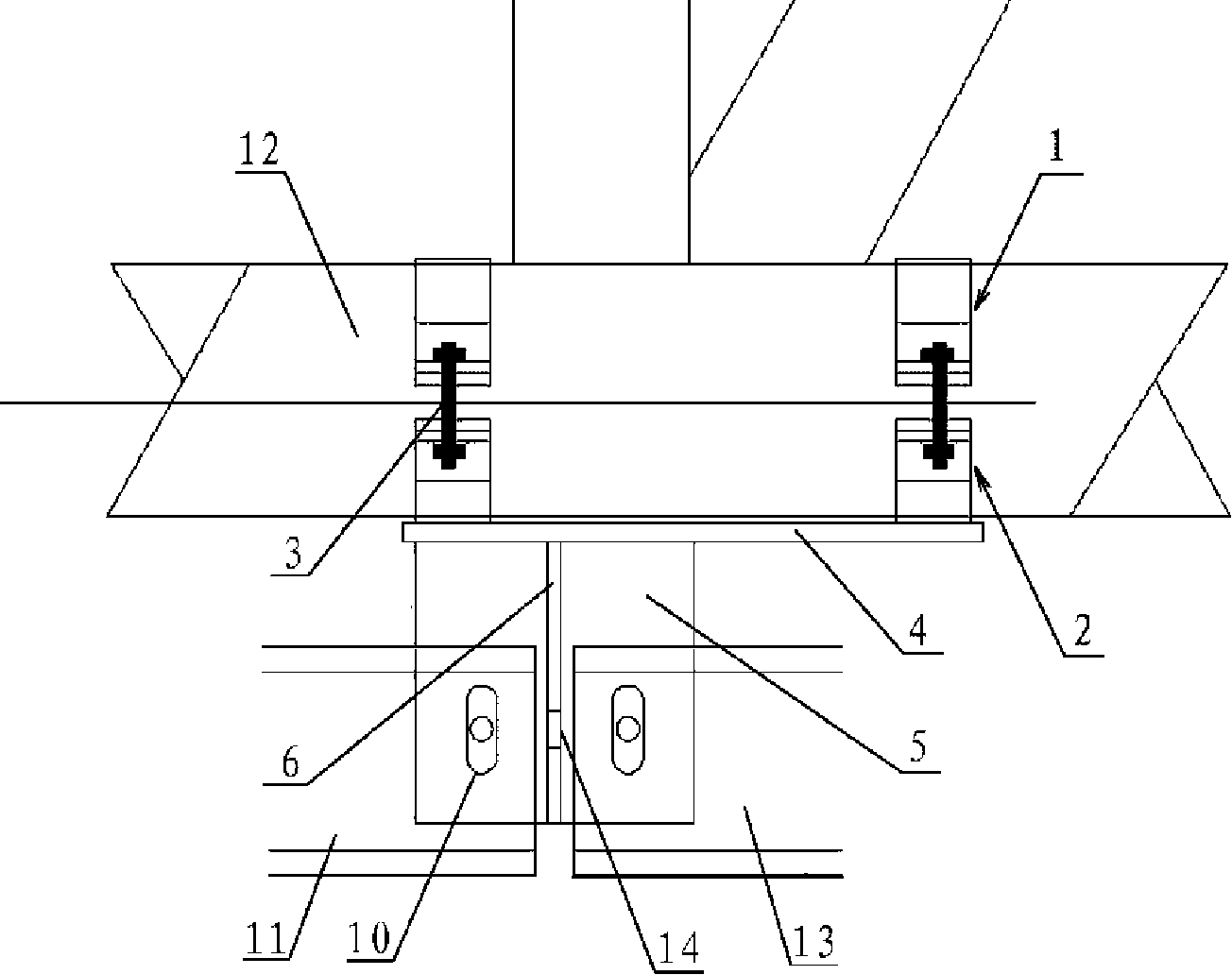 Anchor-ear node plate and construction method of ceiling joist