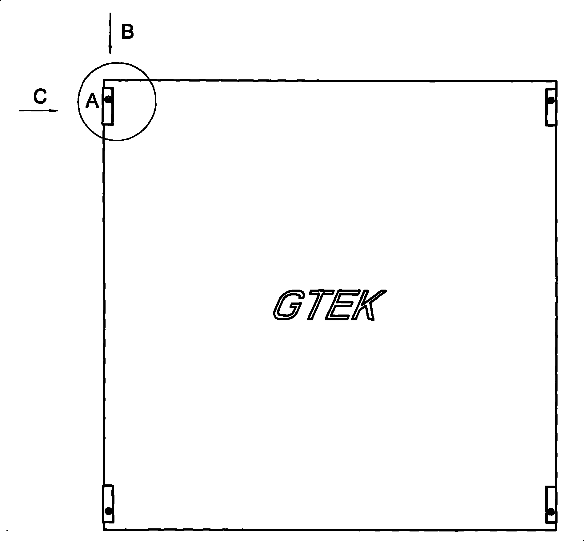 Splicing structure of combined screen