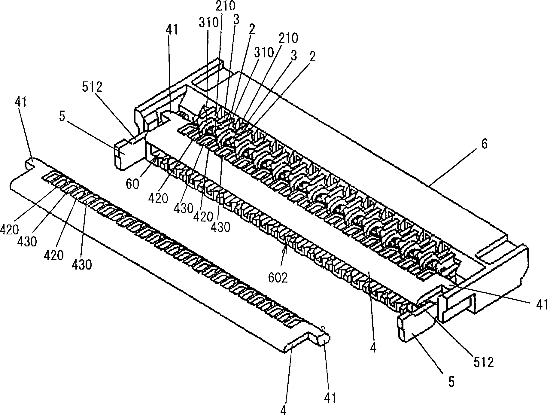 Connector for flat terminal