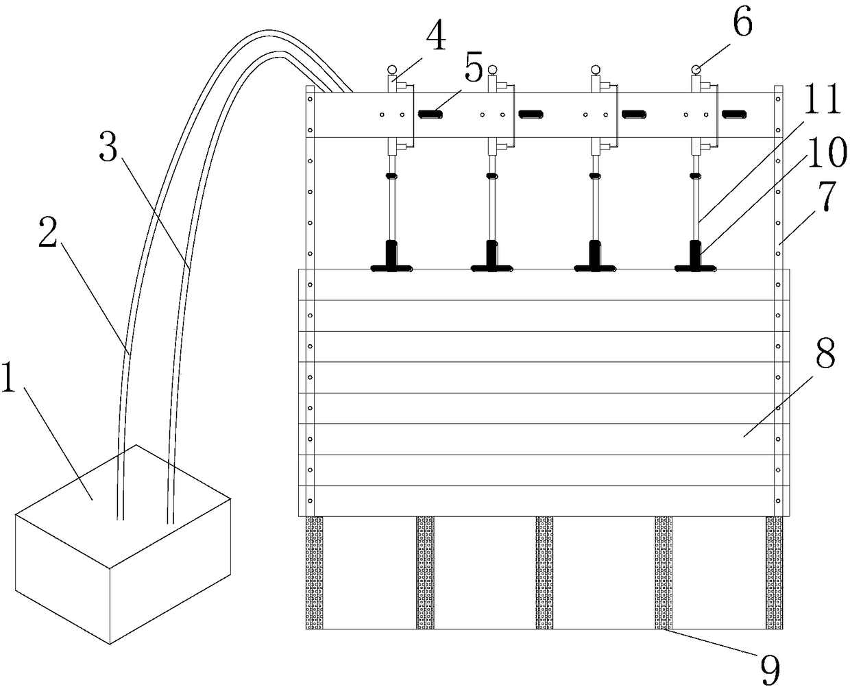 A kind of rock stratum mobile model frame loading device and experimental method