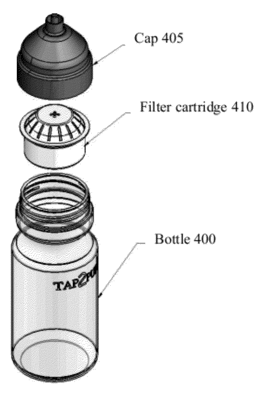 Water Filter With Inwardly Sloping Top