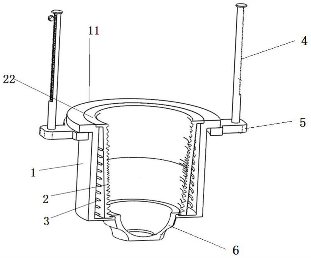 Water-cooled jacket device and single crystal furnace