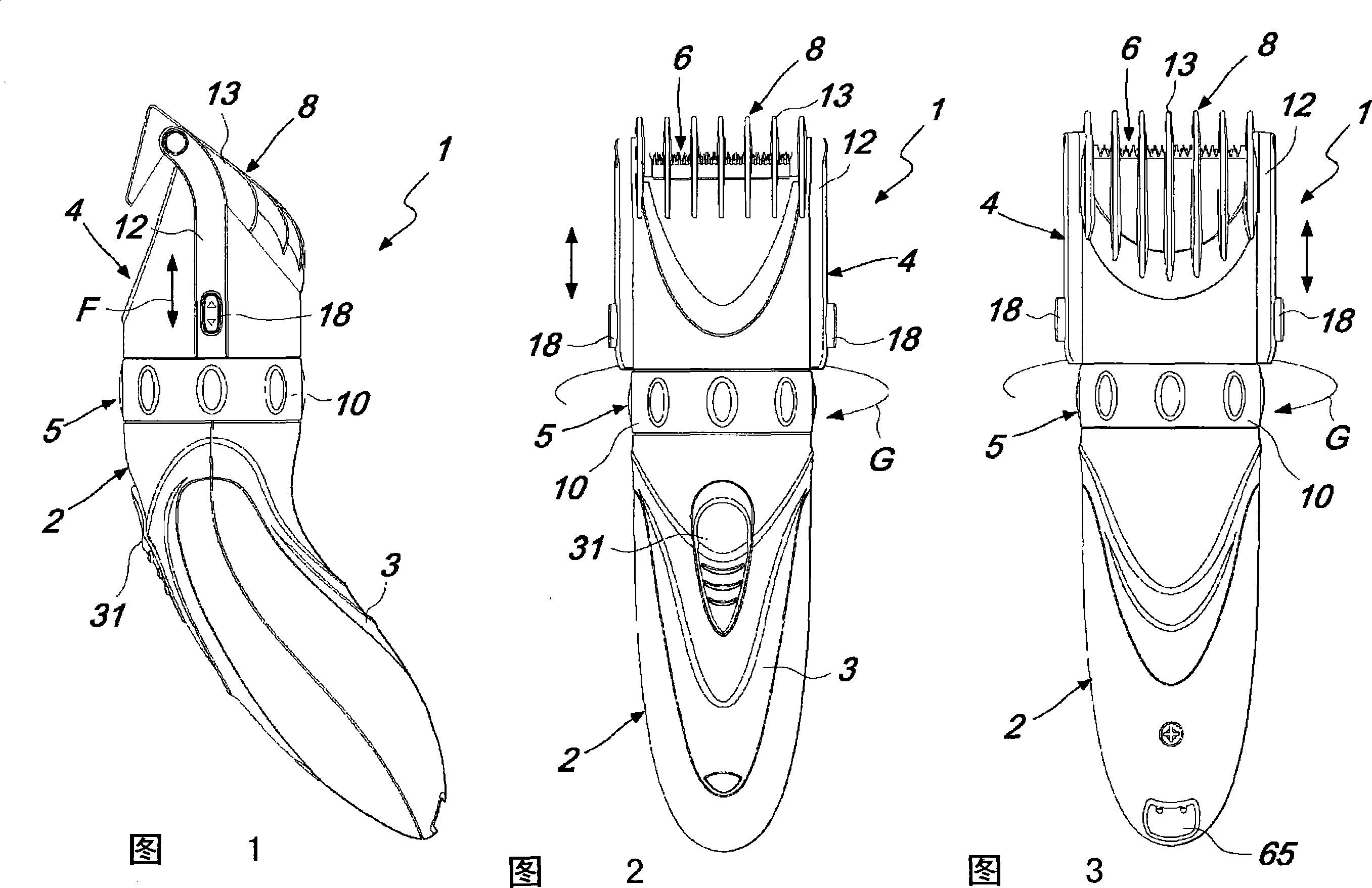 Manually-operated hair clipper