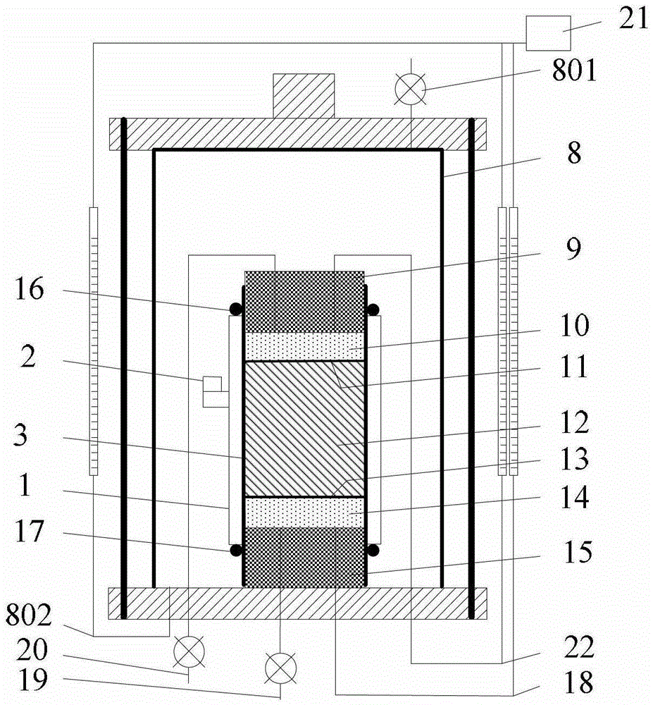 High water content soil and bentonite material penetration test cylinder, device and test method