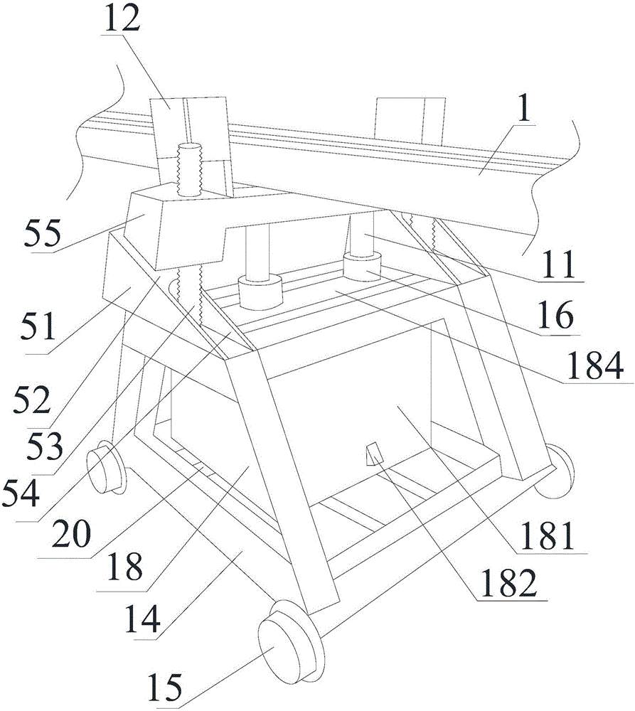 Feeding supporting double adjusting device