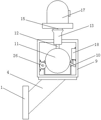 Dead-corner-free rotating device capable of achieving intelligent monitoring