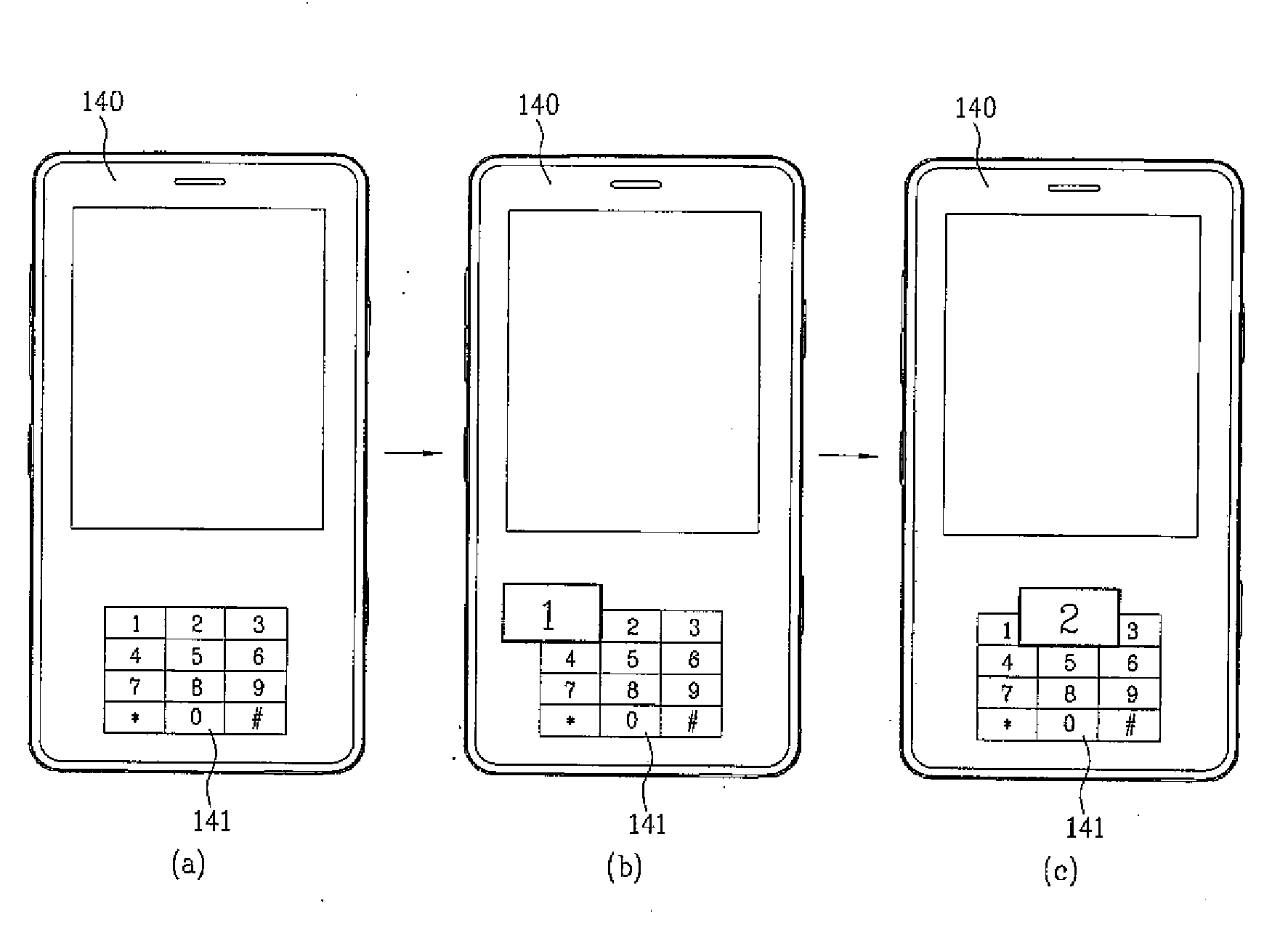Mobile terminal and method of generating key signal therein