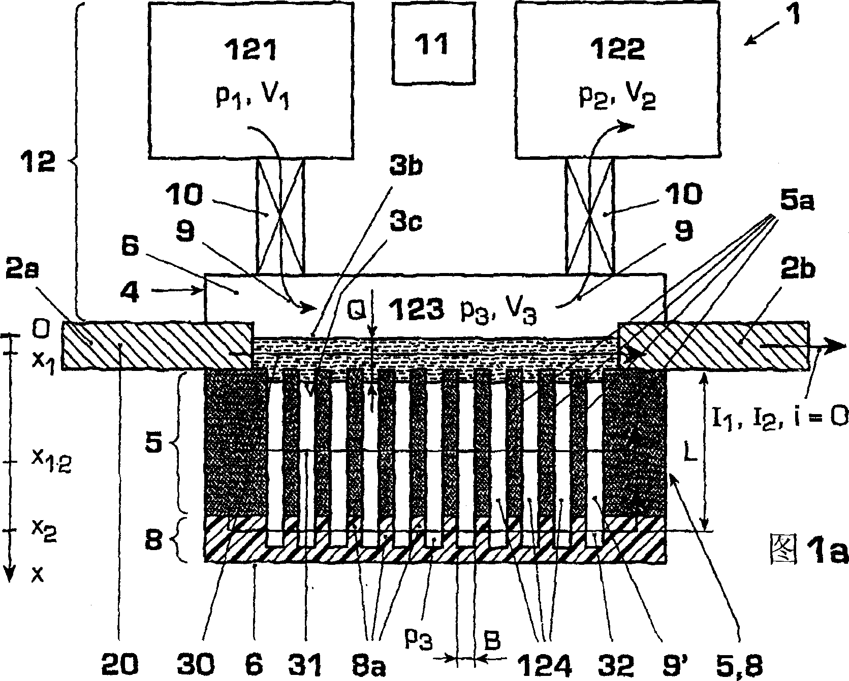 Method and device for power braking with a fluid-operated liquid metal current switch