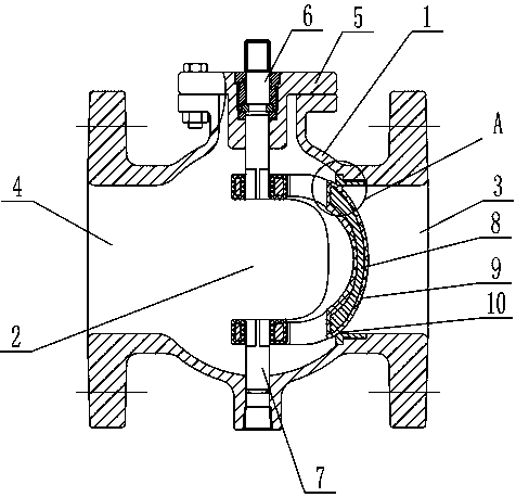 Self-sealing eccentric hemispherical valve