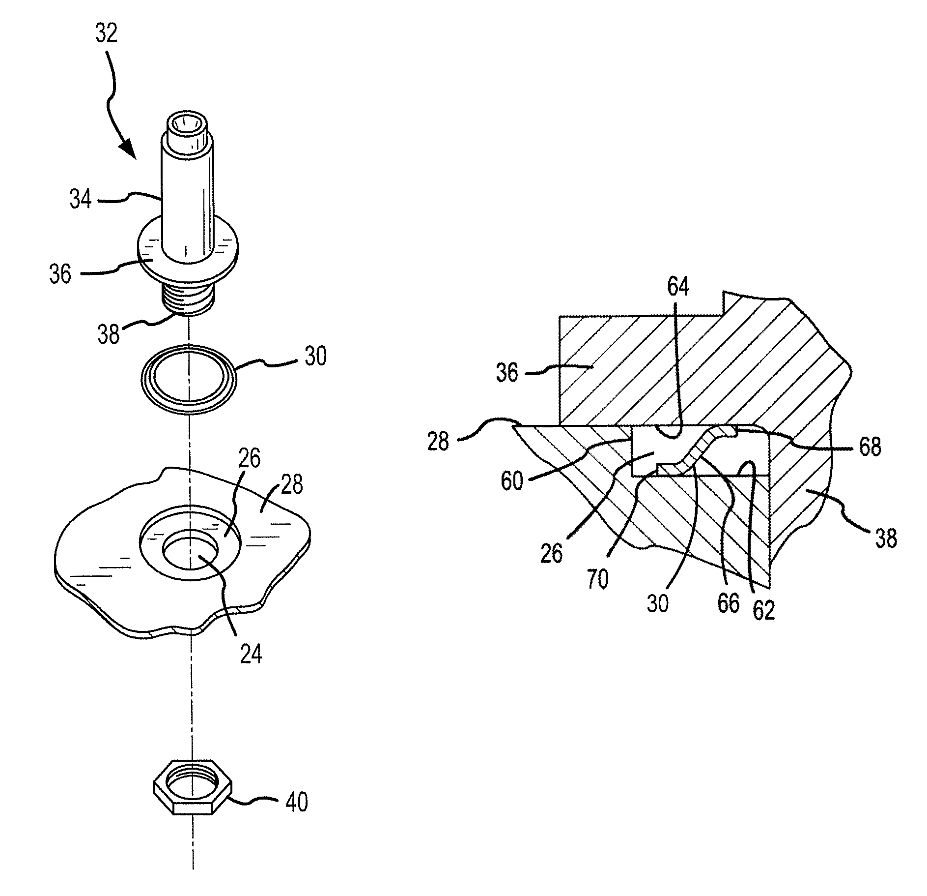 Hermetic seal for discrete opening in disk drive housing
