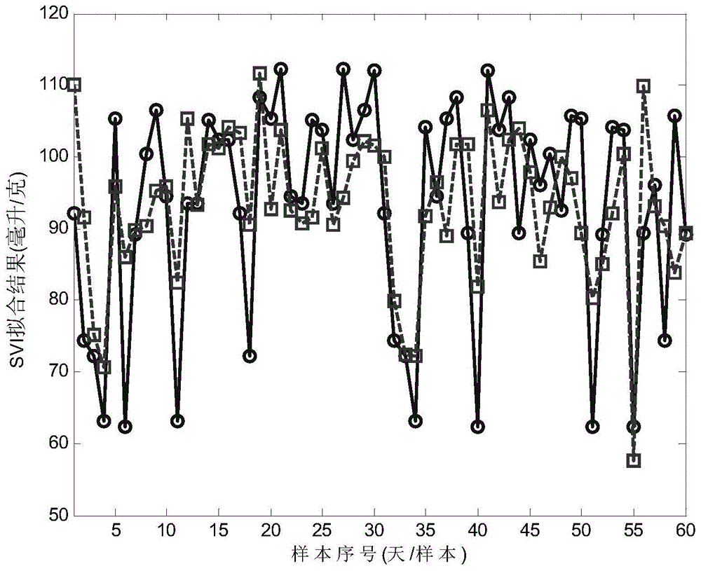 Method for building filamentous bacterium SVI (sludge volume index) characteristic model