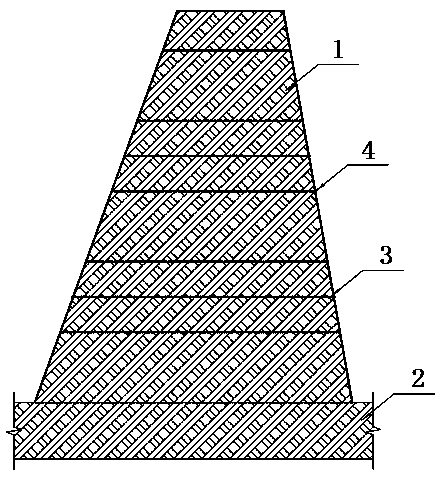 Mountain energy-saving sunlight greenhouse wall and manufacturing method thereof