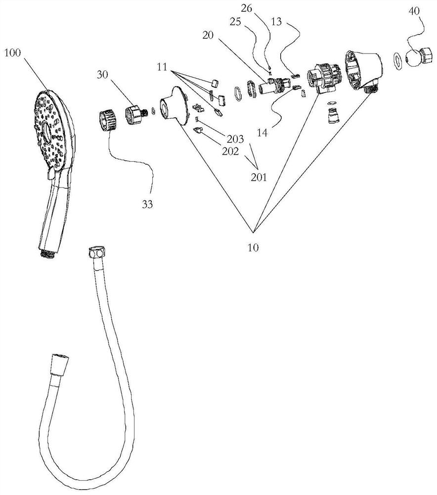 Combined shower device