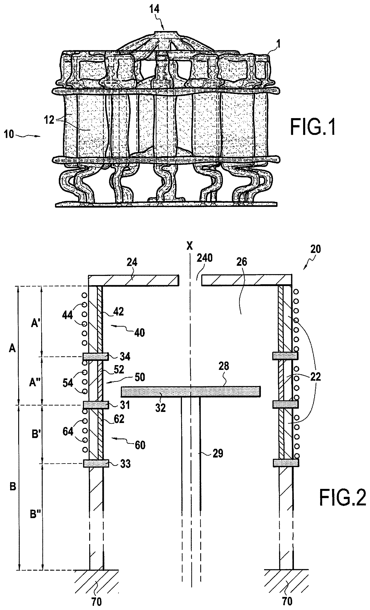 Directional solidification cooling furnace and cooling process using such a furnace