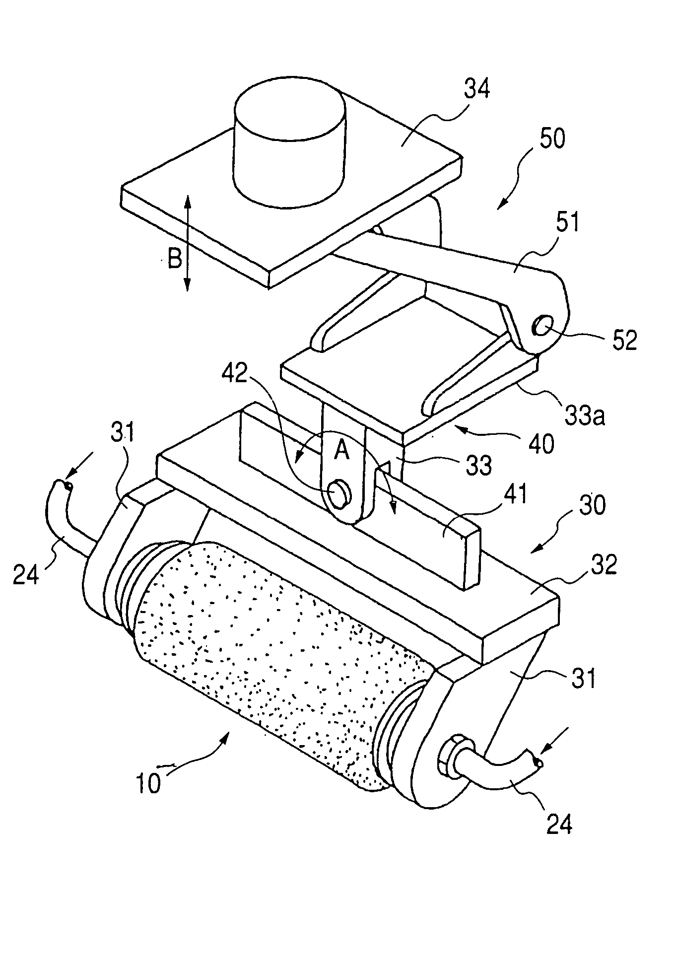Pressure fed coating roller, roller coating device, automated coating apparatus using this device