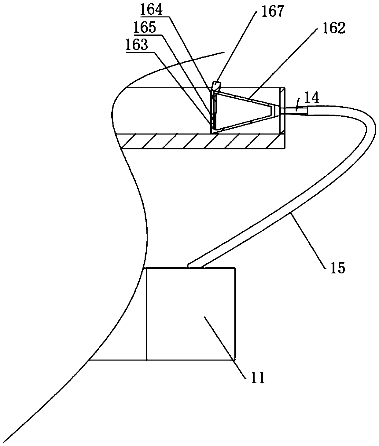 Self-cleaning device for horizontal milling machine