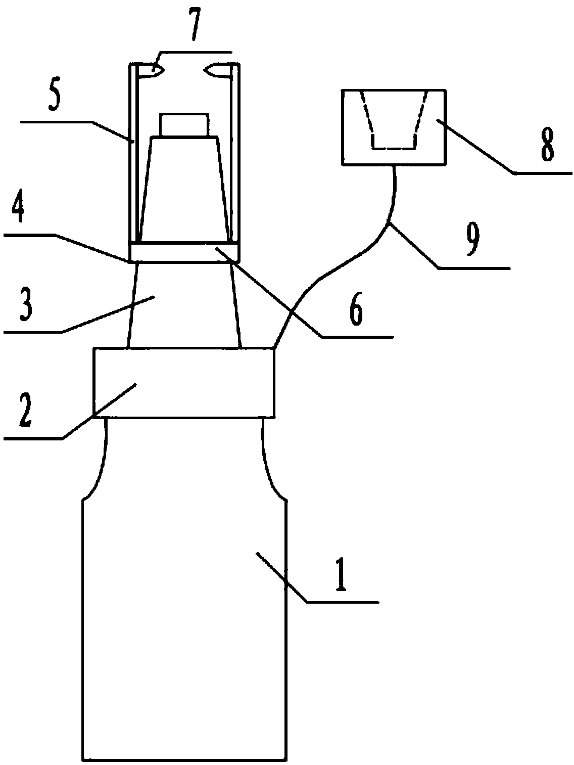 Diffusion vessel gluing bottle limiting device