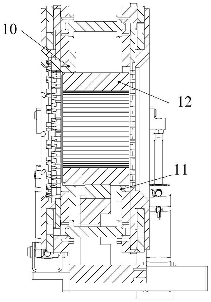 A positioning guide device for inserting flat wire hairpin into stator