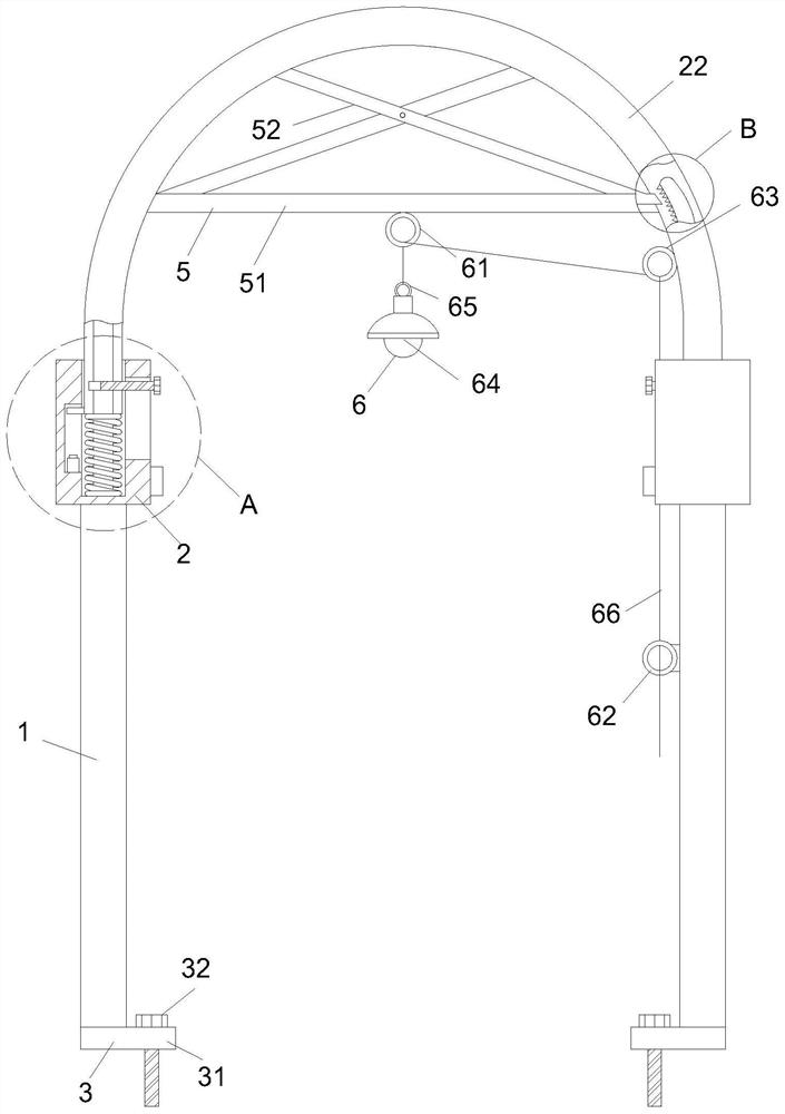 Compressible U-shaped steel bracket