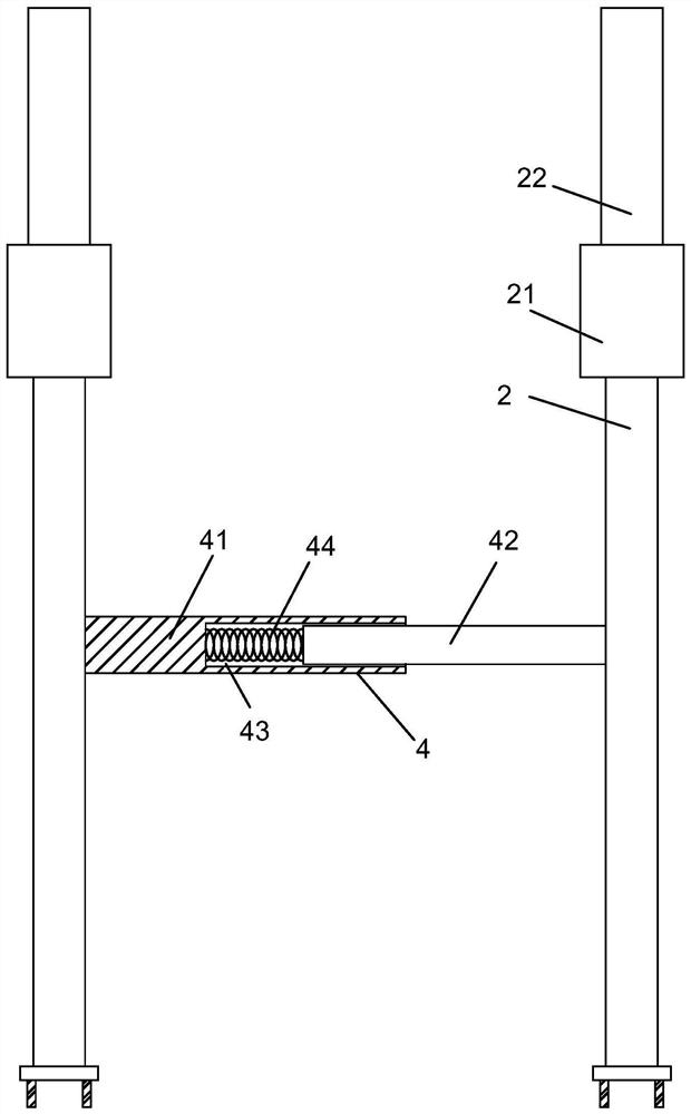 Compressible U-shaped steel bracket