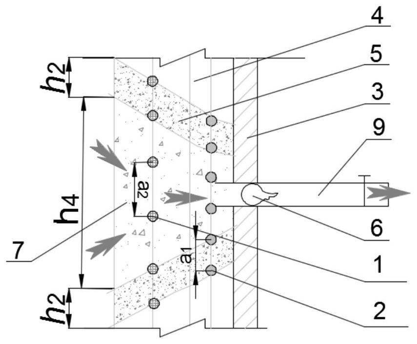 Construction method for rapid water plugging and reinforcing near-pit wall of deep foundation pit in loose soil layer