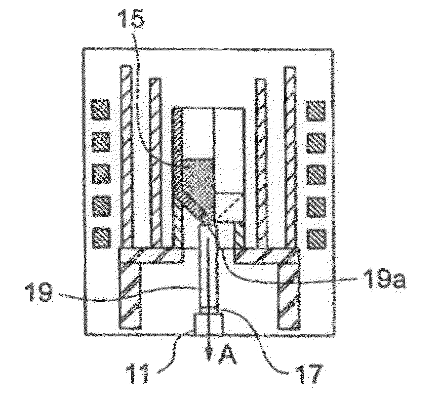 Langasite-type oxide material, method for producing same, and raw material used in the production method