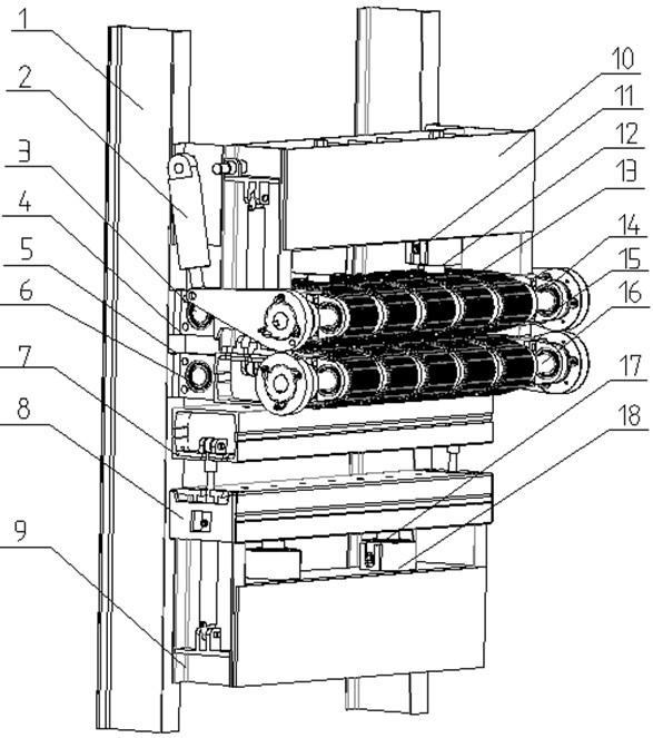 Electro-hydraulic control clamping loose belt linkage device for maintenance and inspection of inclined belt conveyor