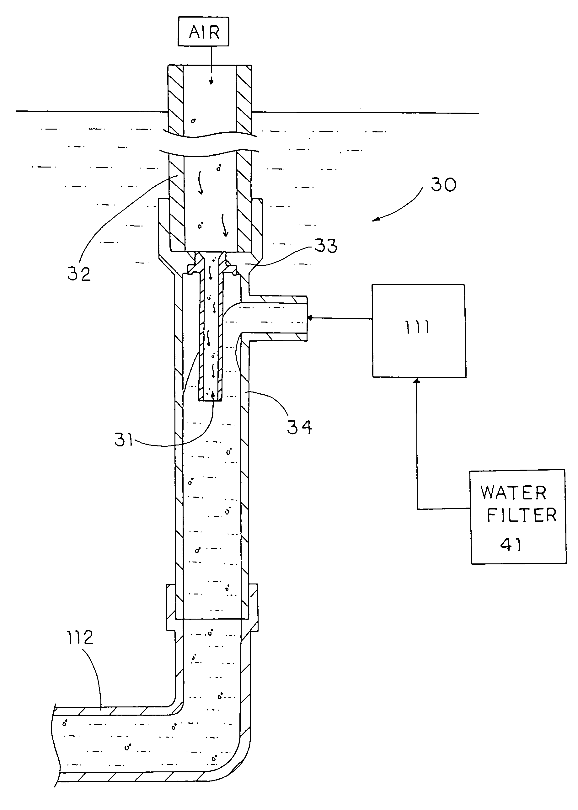 Water treatment system for water animal feeding facility