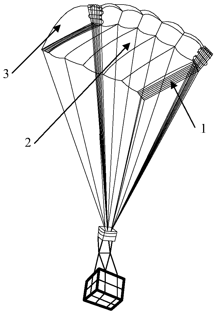 Method for reducing parachute opening impact of ram air parachute