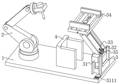 Plate raw material fixing and milling device for robot machining