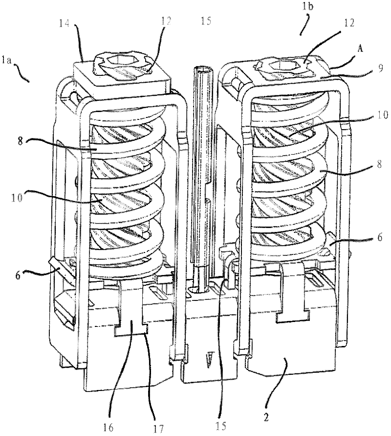 Spring clamp element and terminal