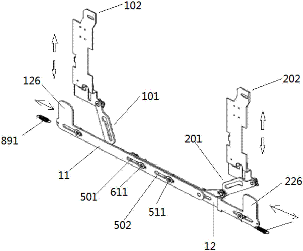 Mechanical interlocking device for power supply of load switch cabinet with dual power supply for ring network cabinet