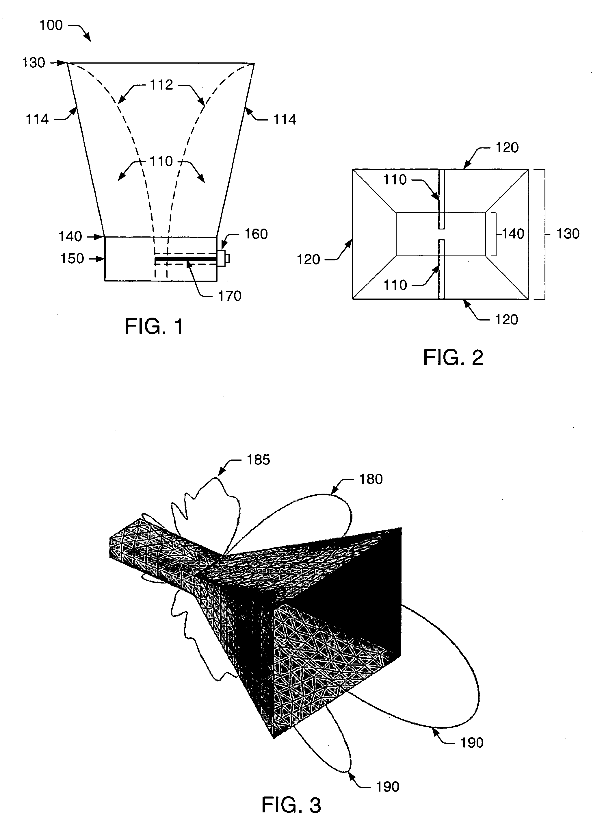 Dual- and quad-ridged horn antenna with improved antenna pattern characteristics