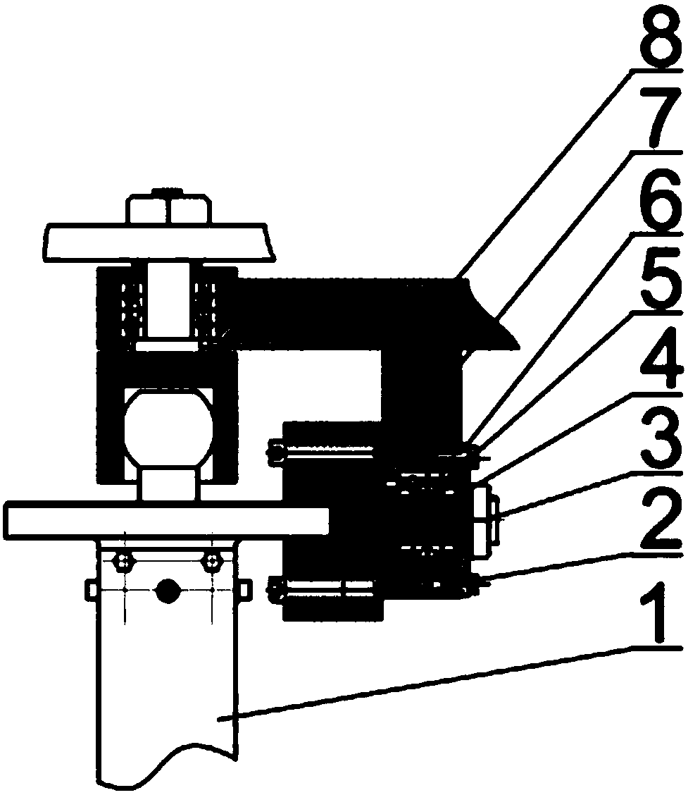 Loading head for bending moment and torque synchronous loading without interference