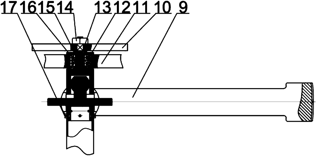 Loading head for bending moment and torque synchronous loading without interference