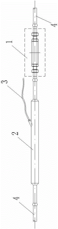 A structural steel bar stress coupling connector and method for connecting and continuously monitoring structural steel bar stress