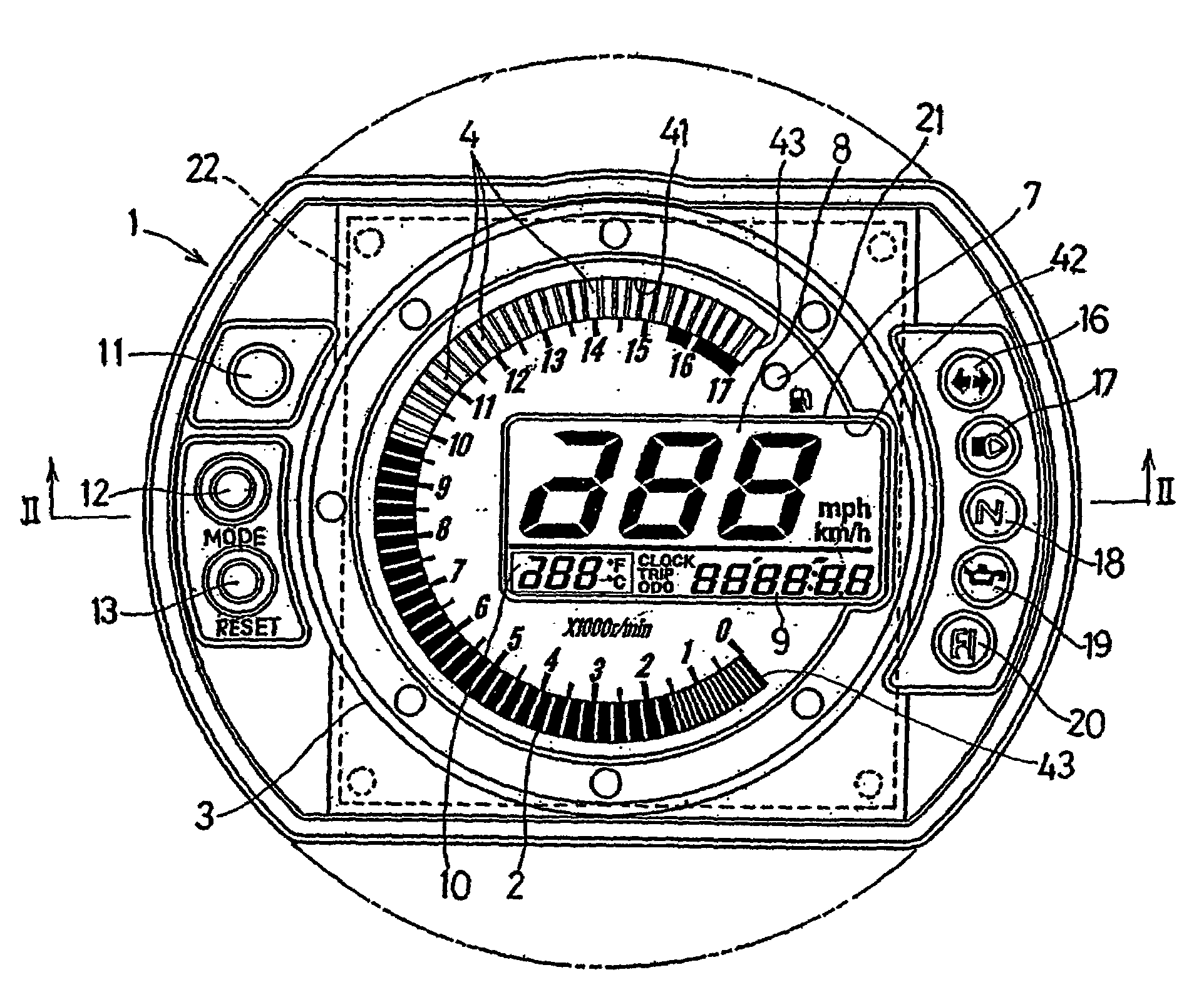 Combination indicator assembly in vehicle instrument panel