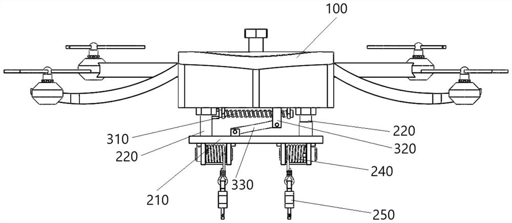 Suspension type loading unmanned aerial vehicle and control method thereof