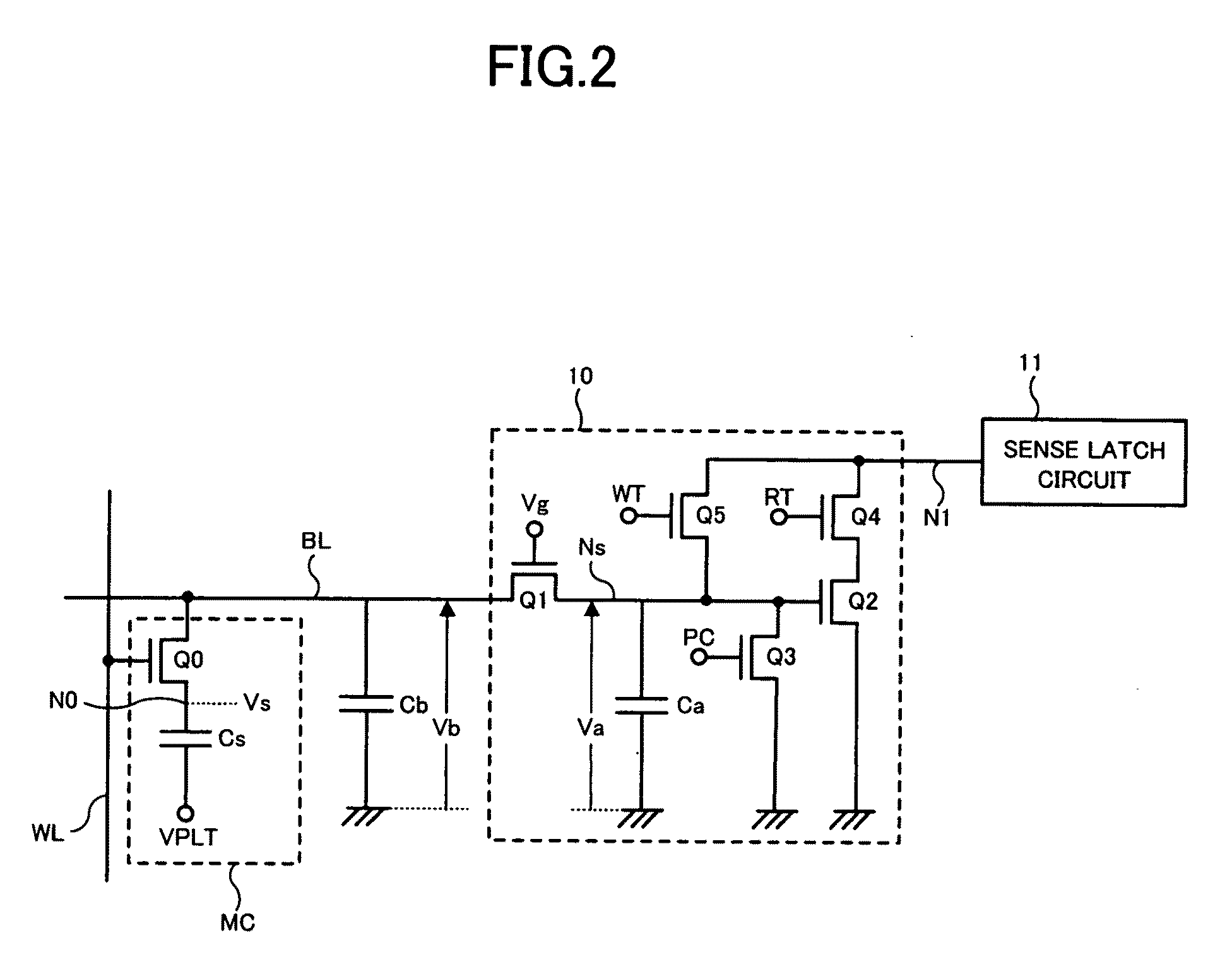 Sense amplifier circuit and semiconductor memory device