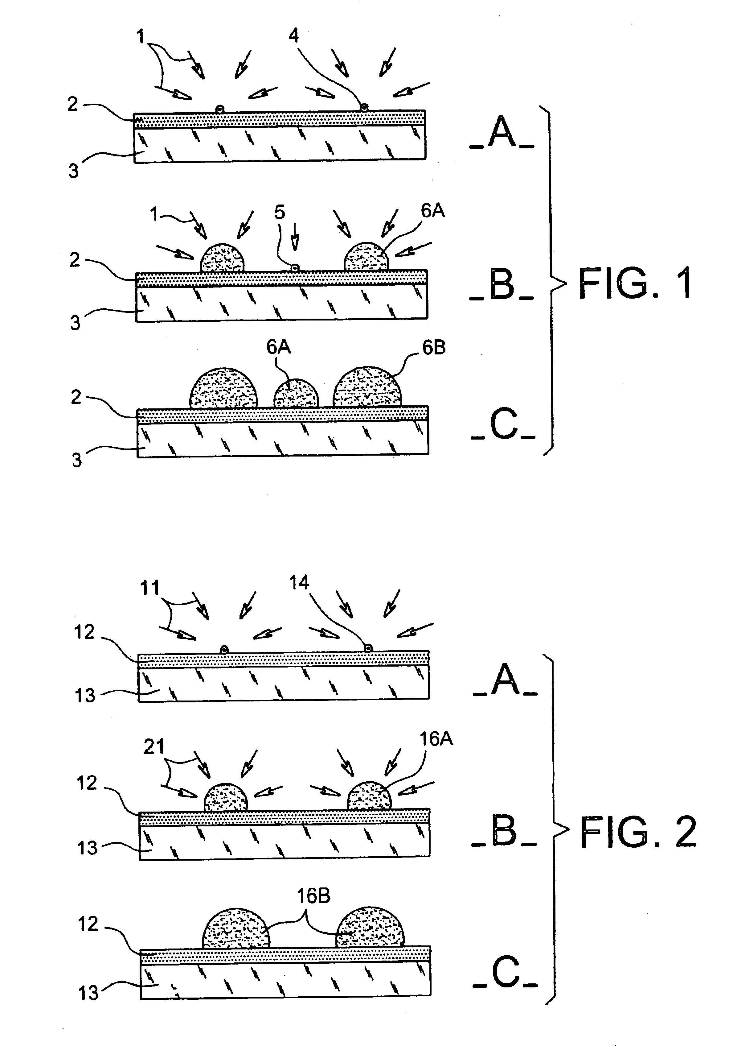 Method for forming, by CVD, nanostructures of semi-conductor material of homogenous and controlled size on dielectric material