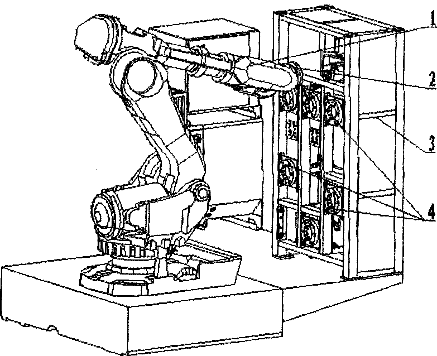 Aircraft system member mounting method and apparatus based on industrial robot
