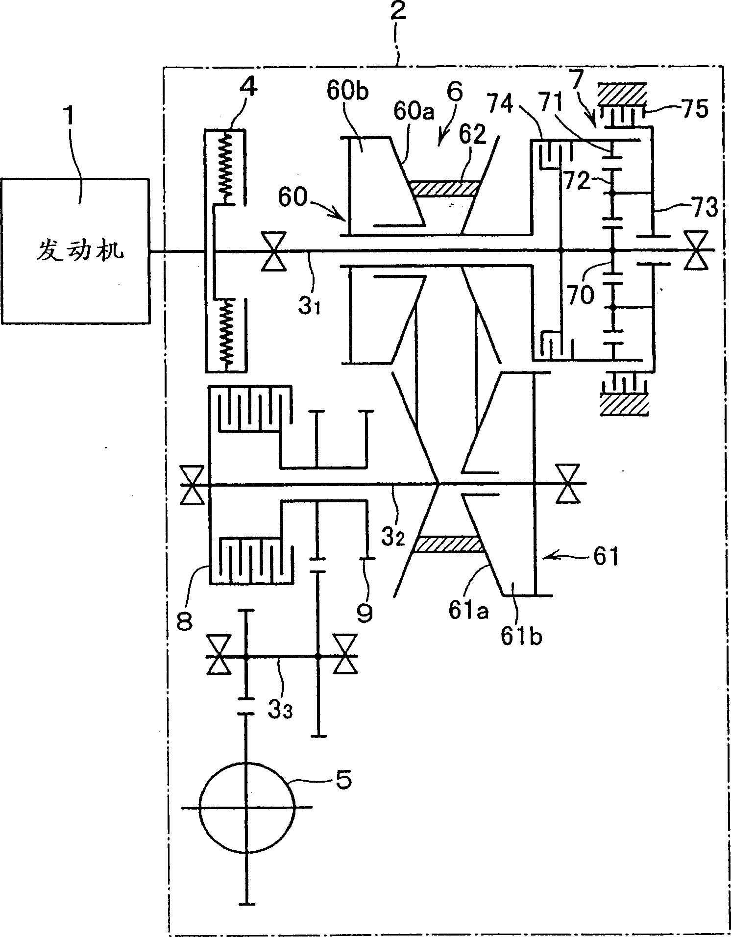 Control device for automatic continuous speed transforming transmission