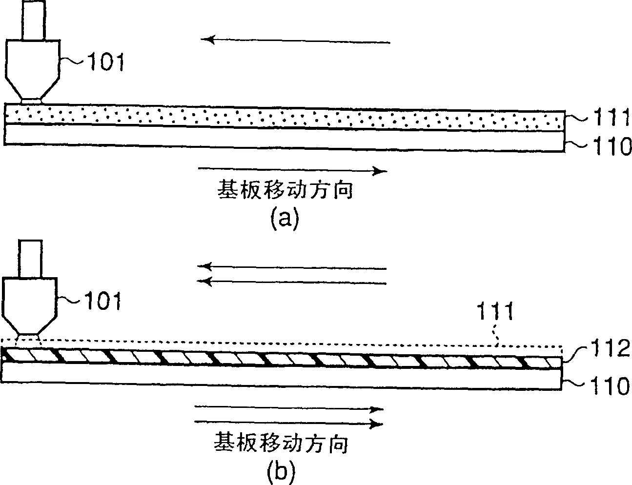 Filmforming method and device