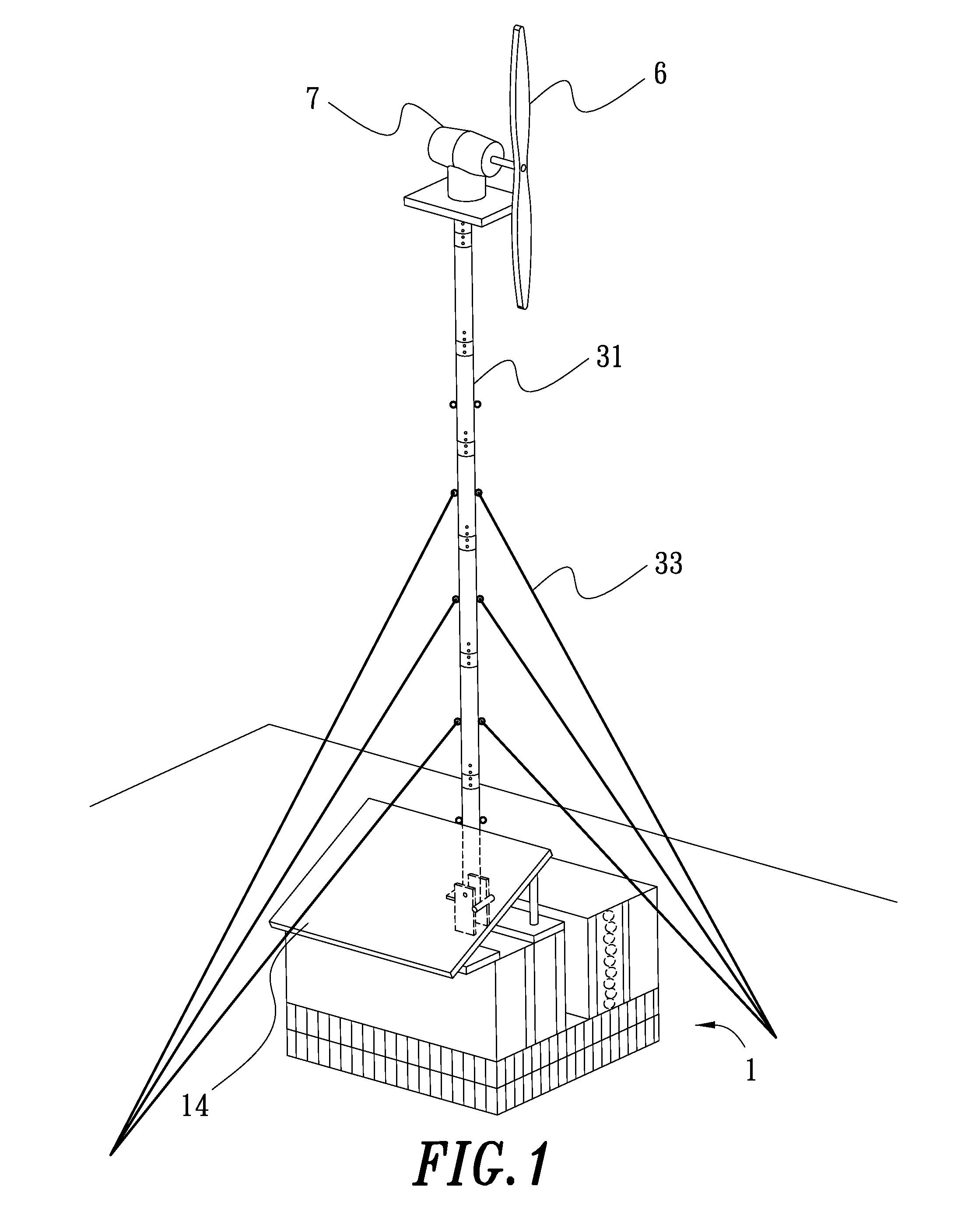 Integrated Wind and Solar Power Generting Structure