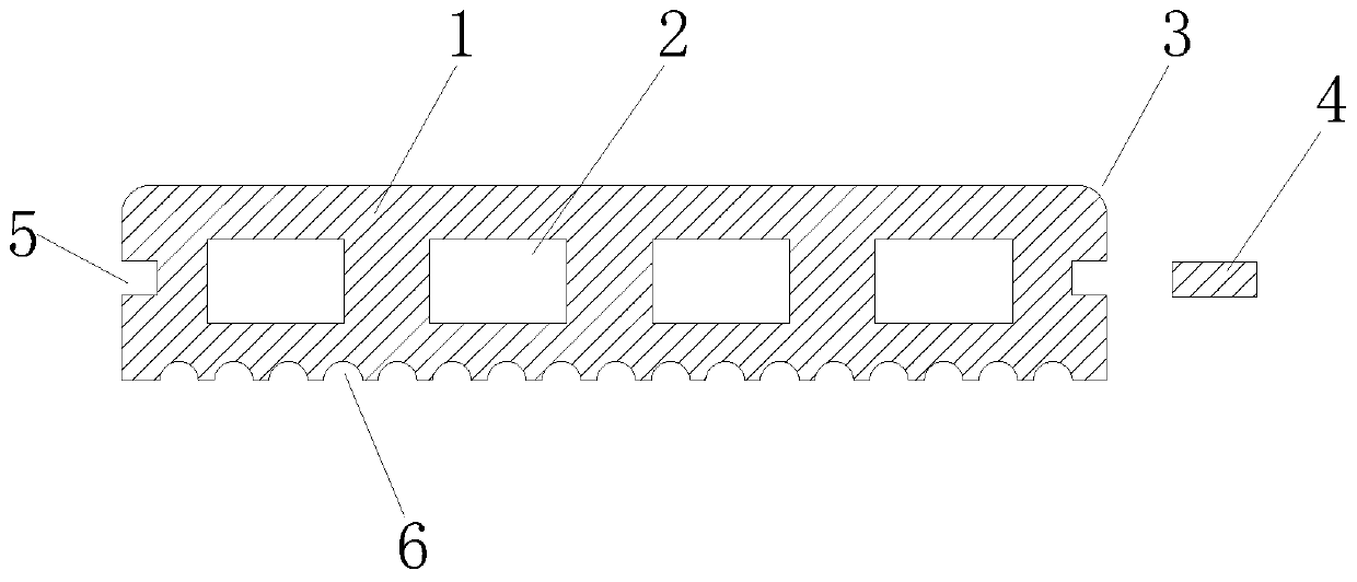 Outdoor insect preventing and aging resisting wood plastic floor and processing method